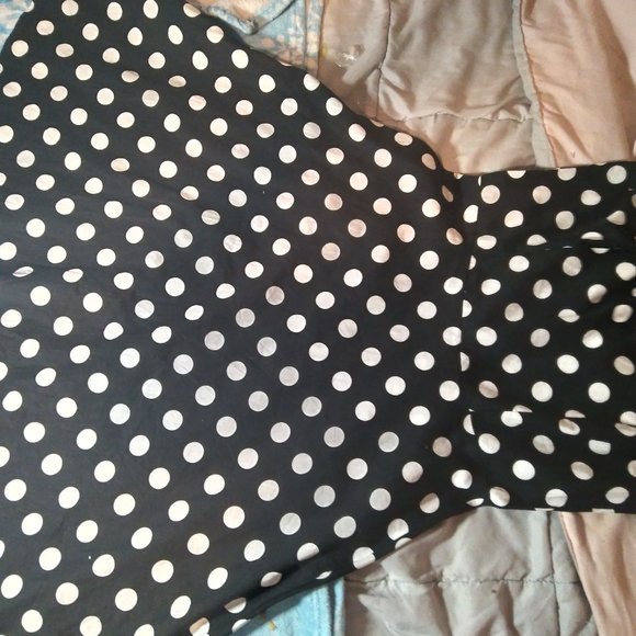 Black polka dot dress - Picture 1 of 4